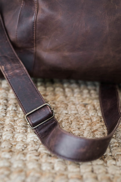 The Leather Weekender Duffel