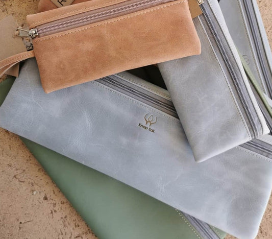Large LEATHER Pencil bag