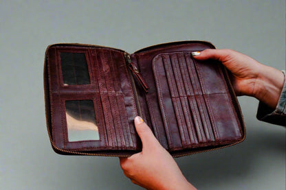 A5 Leather Travel Wallet