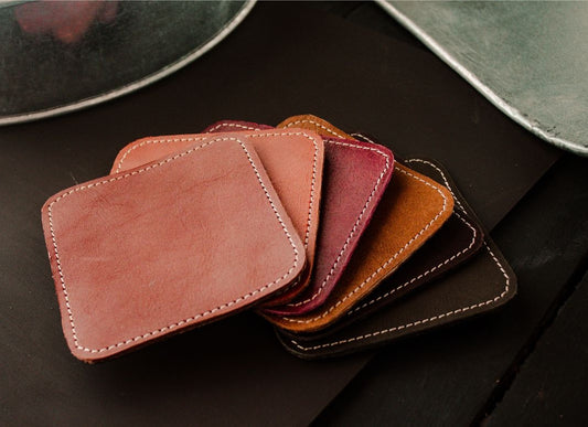 Leather coasters