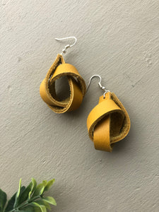 Leather Knot earring