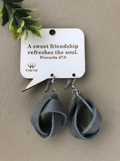 Leather Knot earring