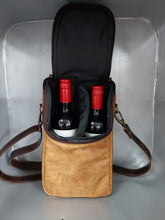 Load image into Gallery viewer, Leather Wine Bag/2 Bottle