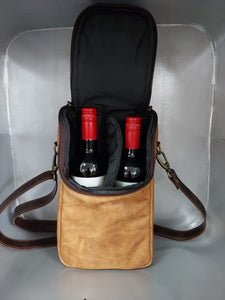 Leather Wine Bag/2 Bottle