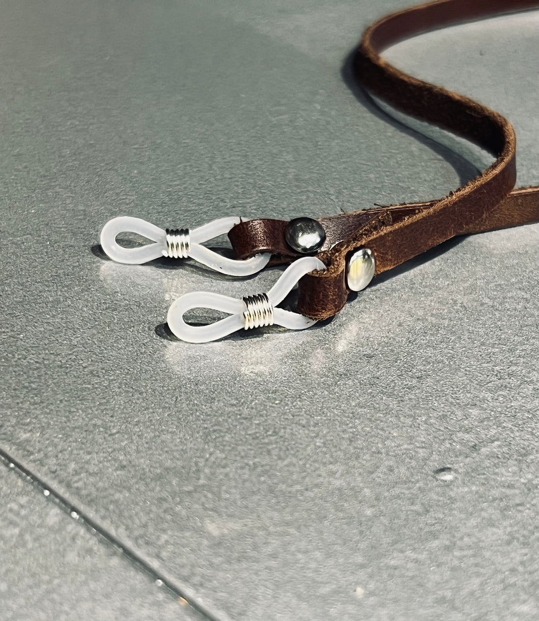 Leather top glasses lanyard